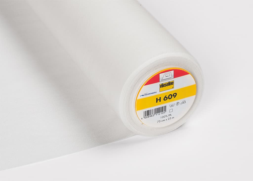 Легкая и мягкая клеевая прокладка Vlieseline H609 Флизелин легкий би-эластичный, белый