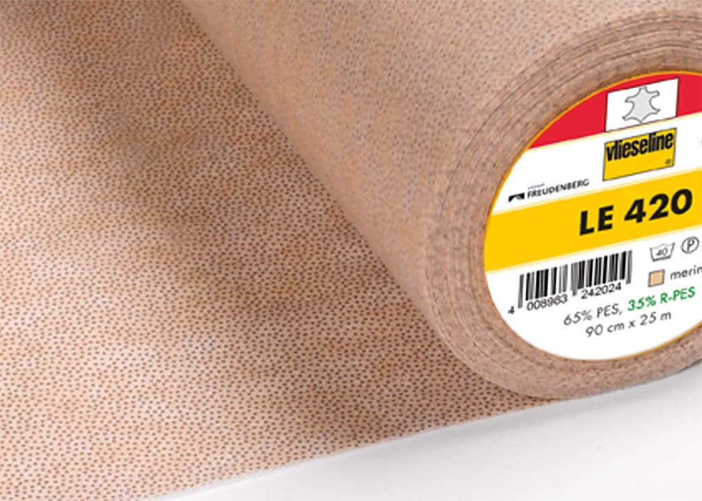 Клеевая прокладка для кожи и меха Vlieseline LE420 Флизелин для кожи, темно-бежевый - №1