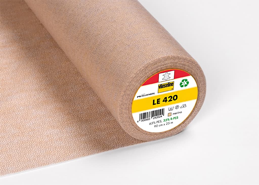 Клеевая прокладка для кожи и меха Vlieseline LE420 Флизелин для кожи, темно-бежевый
