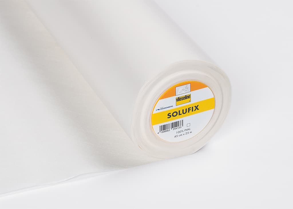 Растворимая в воде прокладка c клеевым слоем Solufix Флизелин водорастворимый самоклеящийся