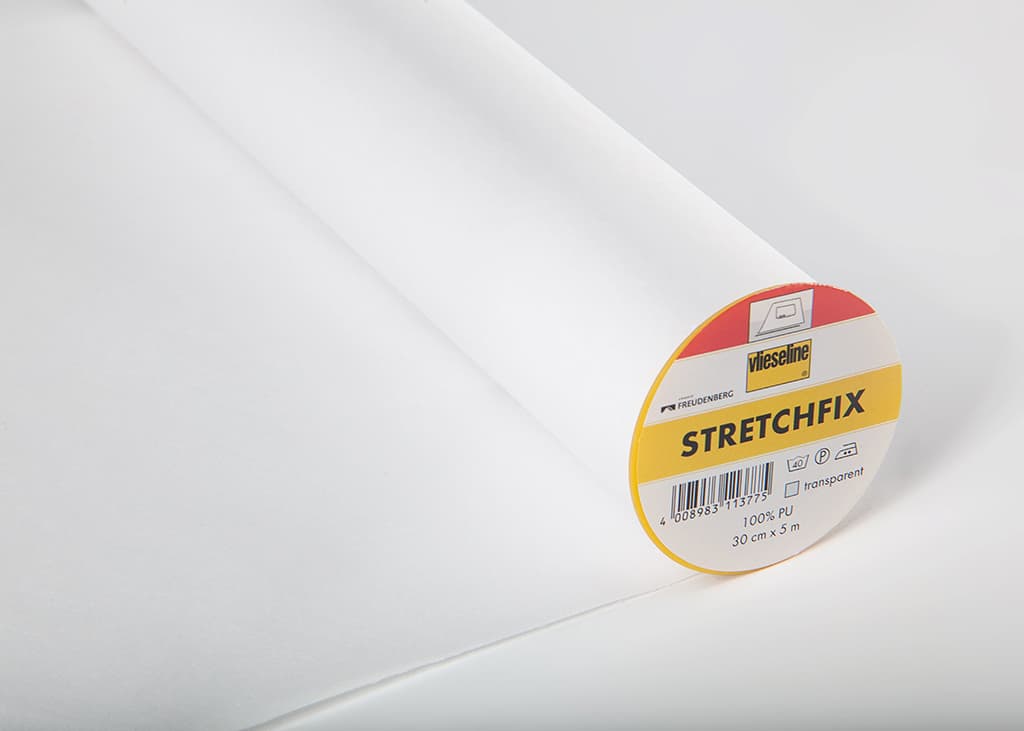 Эластичная клеевая прокладка на бумажной основе для стрейчевых тканей Stretchfix Двухсторонняя эластичная клеевая прокладка-паутинка на бумаге, 30 см х 5 м