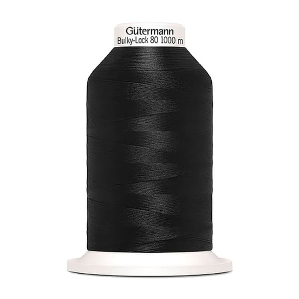 Нитки Gütermann Bulky-Lock №80 1000м цвет 000 (черные)