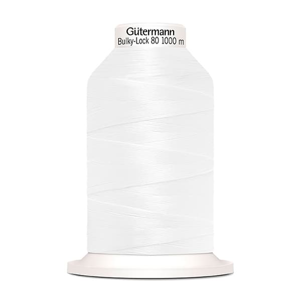 Нитки Gütermann Bulky-Lock №80 1000м цвет 800 (белые)