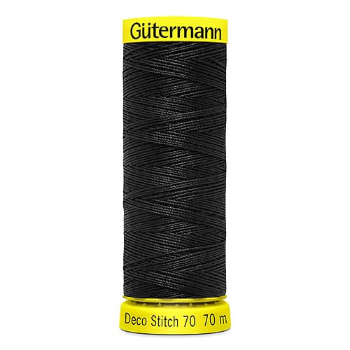 Нитки Gütermann Deco Stitch №70 70м Цвет 000 (черные)