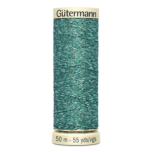 Gütermann Metallic Effect №90 50м цвет 235, светло-бирюзовый