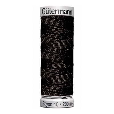 Нитки Gütermann Rayon №40 200м Цвет 1005 (черные)