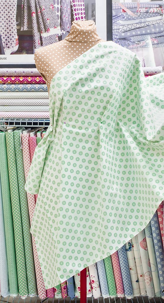 Ткань Gütermann Summer Loft (мятные ромашки на белом) - №2