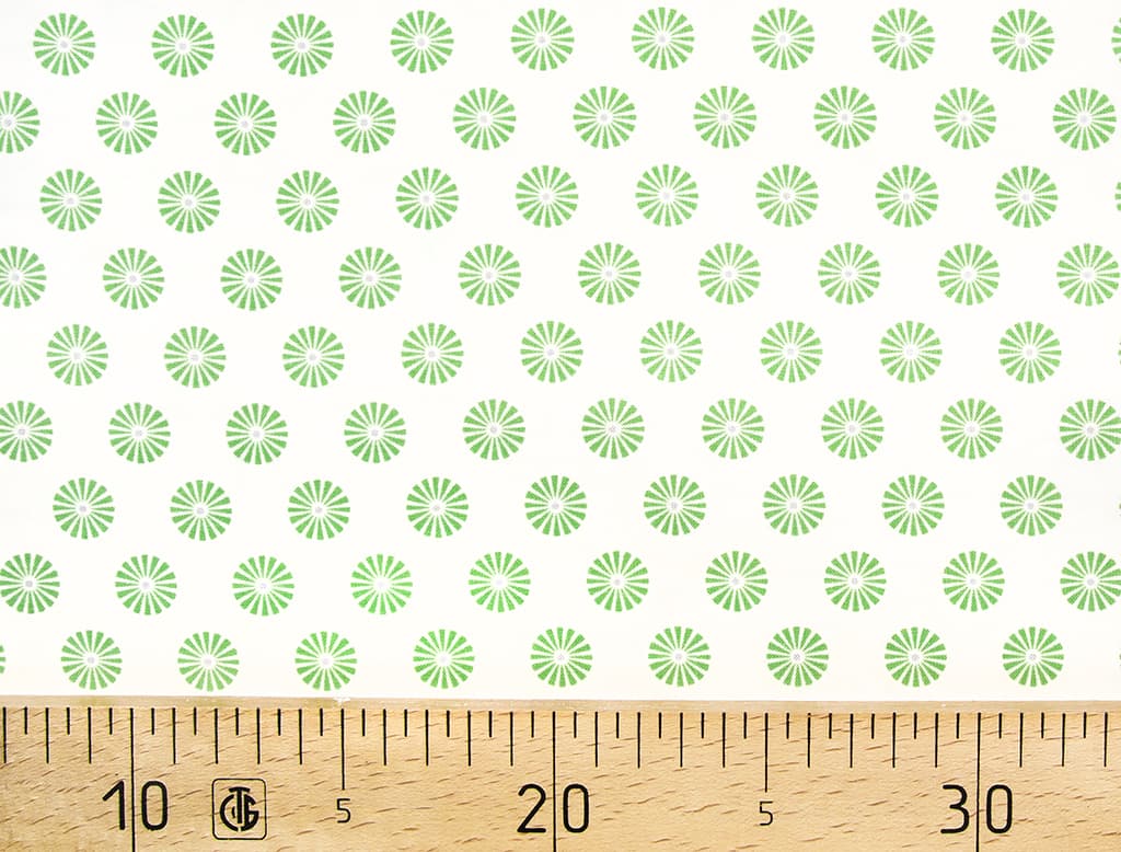 Ткань Gütermann Summer Loft (мятные ромашки на белом)