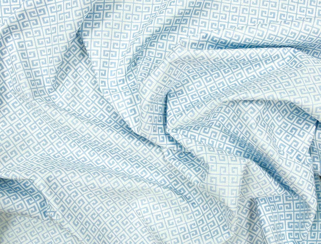 Ткань Gütermann Summer Loft (светло-голубой/белый геометрический узор) - №1