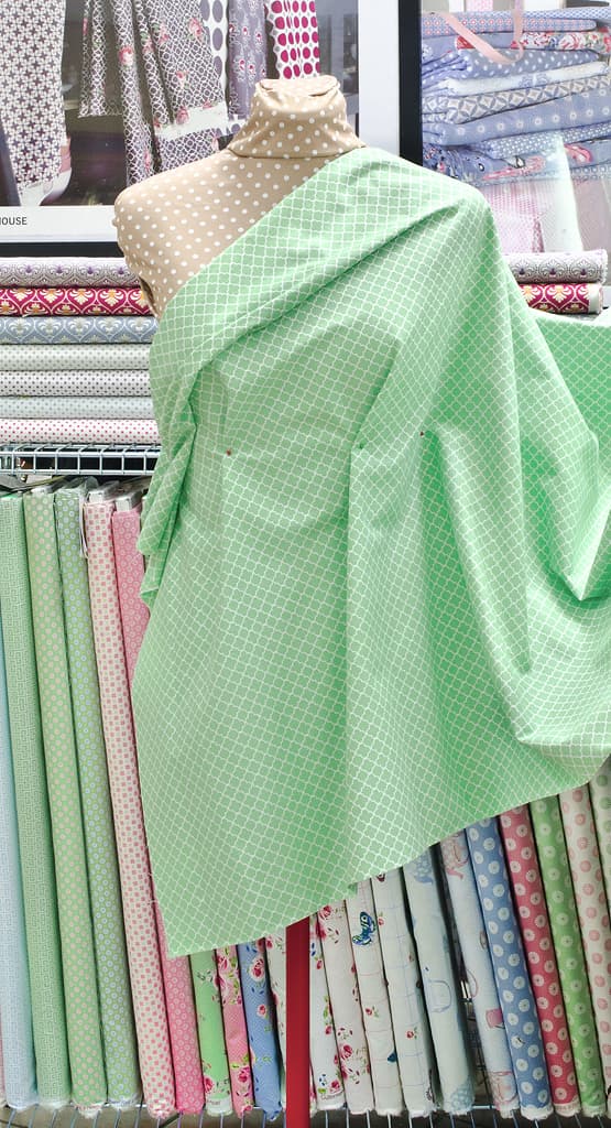 Ткань Gütermann Summer Loft (мятный/белый сетчатый узор) - №2