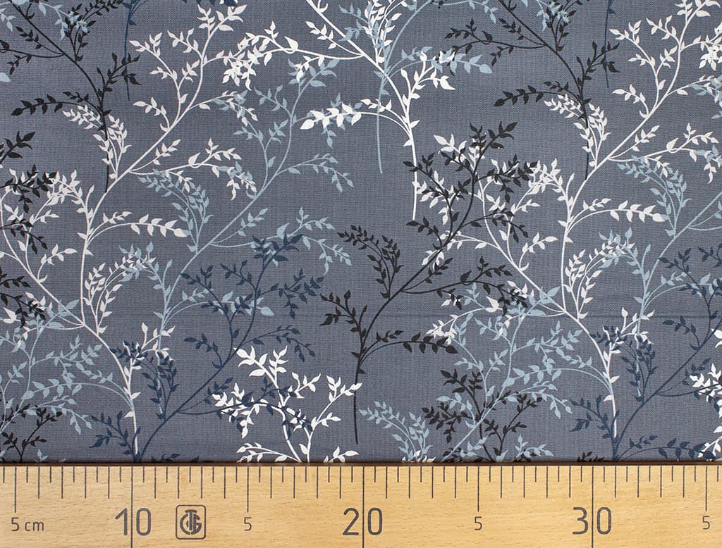 Ткань Gütermann Good Vibes (веточки на сером)