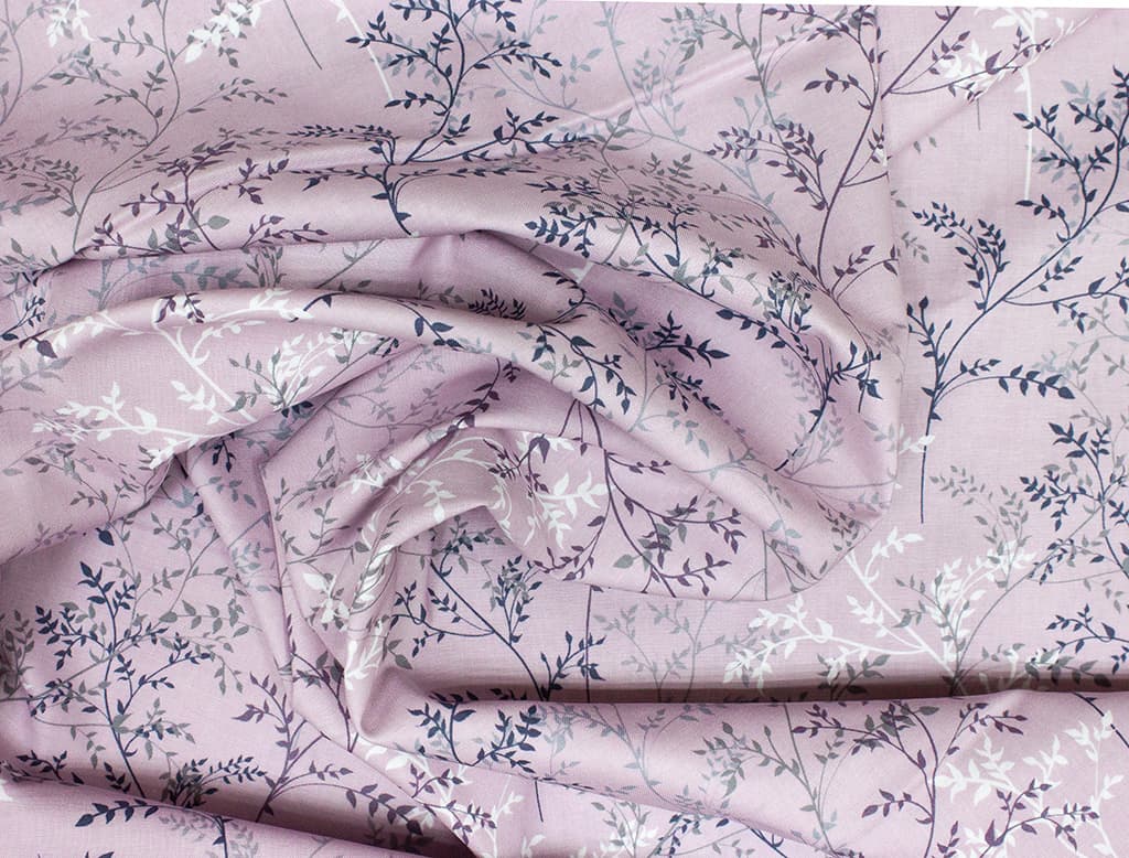 Ткань Gütermann Good Vibes (веточки на светло-розовом) - №1