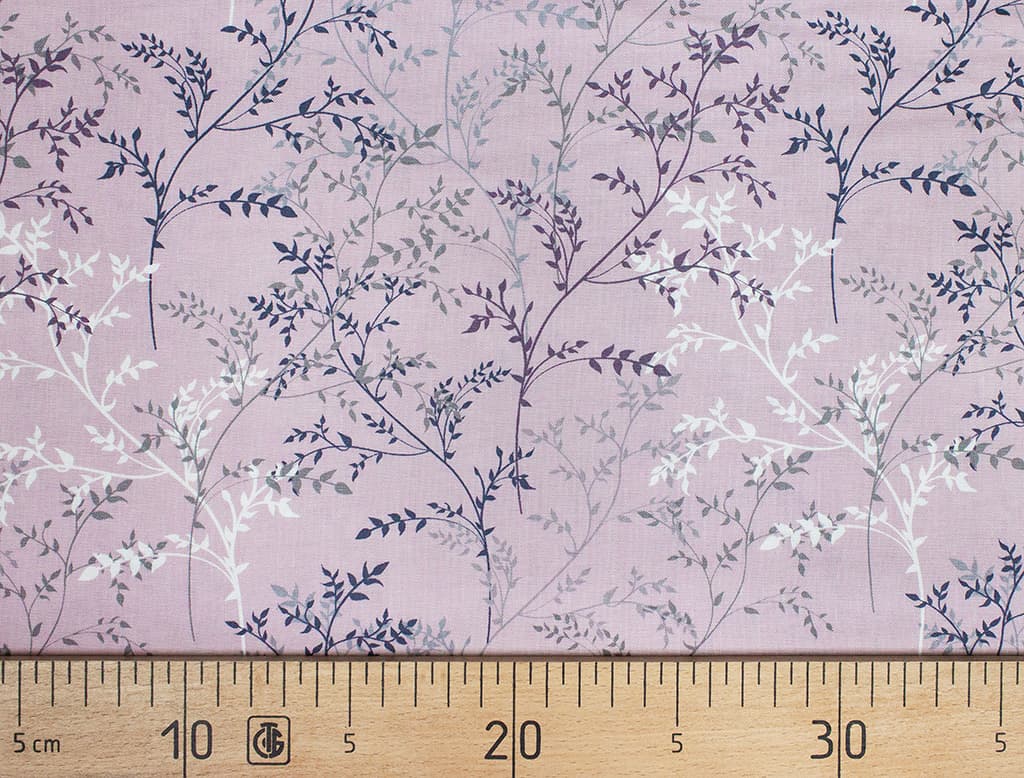 Ткань Gütermann Good Vibes (веточки на светло-розовом)