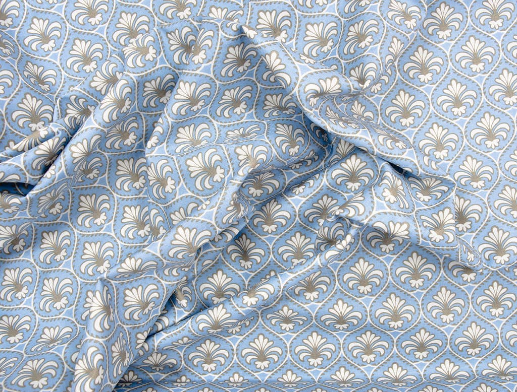 Ткань Gütermann French Cottage (голубой/ажурный рисунок) - №1