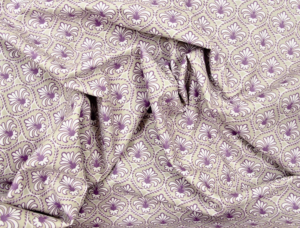 Ткань Gütermann French Cottage (серо-бежевый/ажурный рисунок) - №1