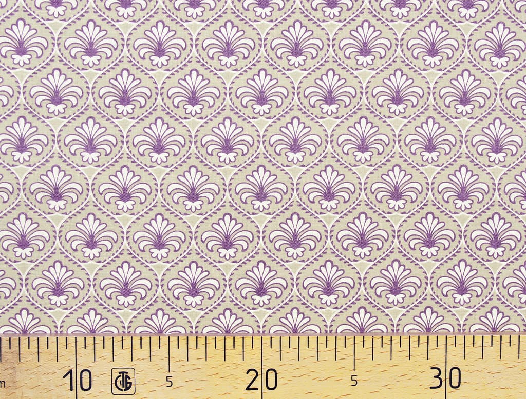 Ткань Gütermann French Cottage (серо-бежевый/ажурный рисунок)