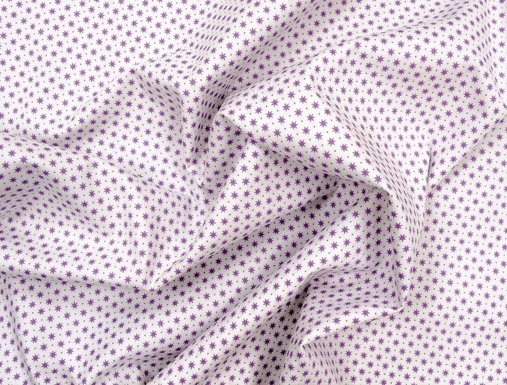 Ткань Gütermann French Cottage (сиреневые звездочки на белом) - №1