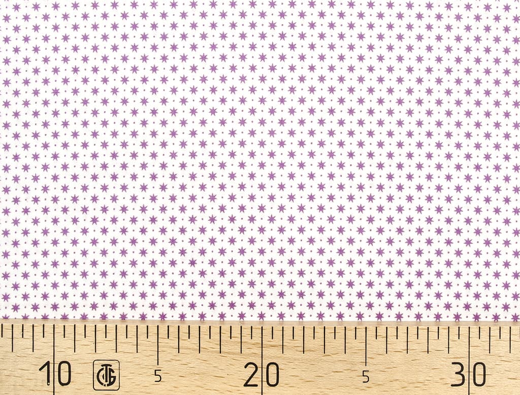 Ткань Gütermann French Cottage (сиреневые звездочки на белом)