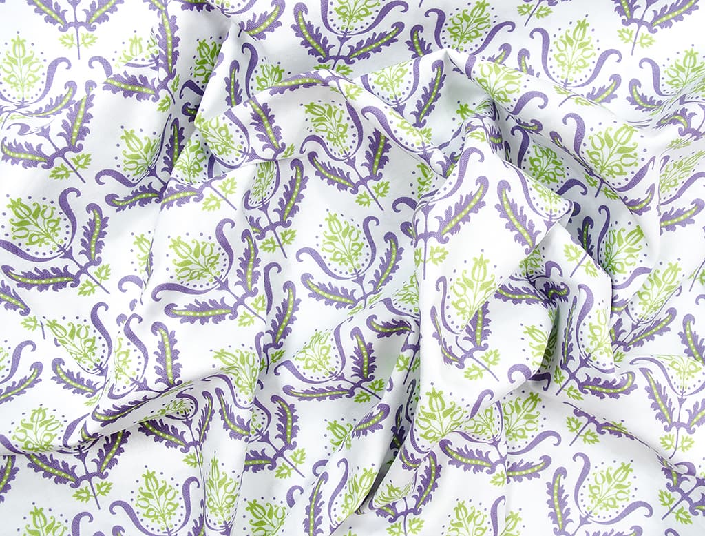 Ткань Gütermann Notting Hill (салатово-сиреневый цветочный узор) - №1