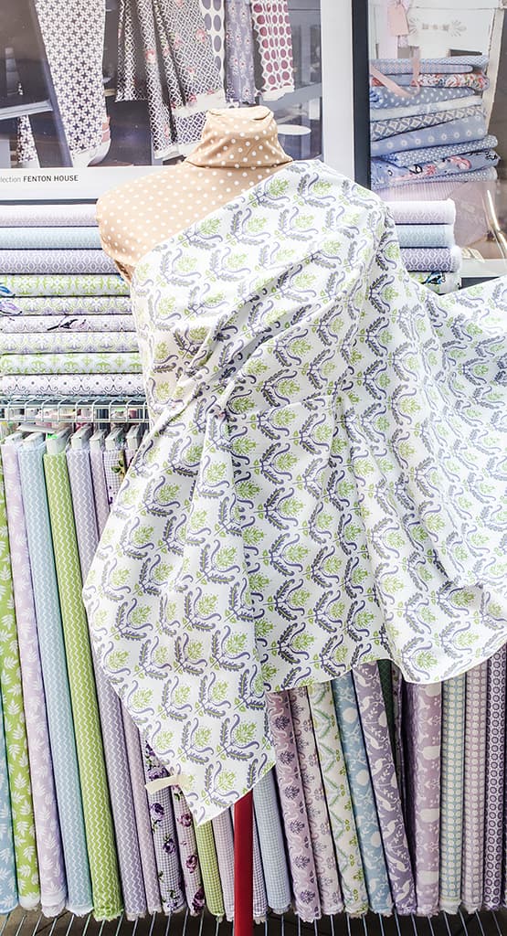 Ткань Gütermann Notting Hill (салатово-сиреневый цветочный узор) - №2