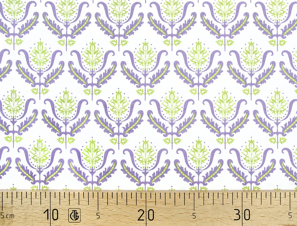 Ткань Gütermann Notting Hill (салатово-сиреневый цветочный узор)