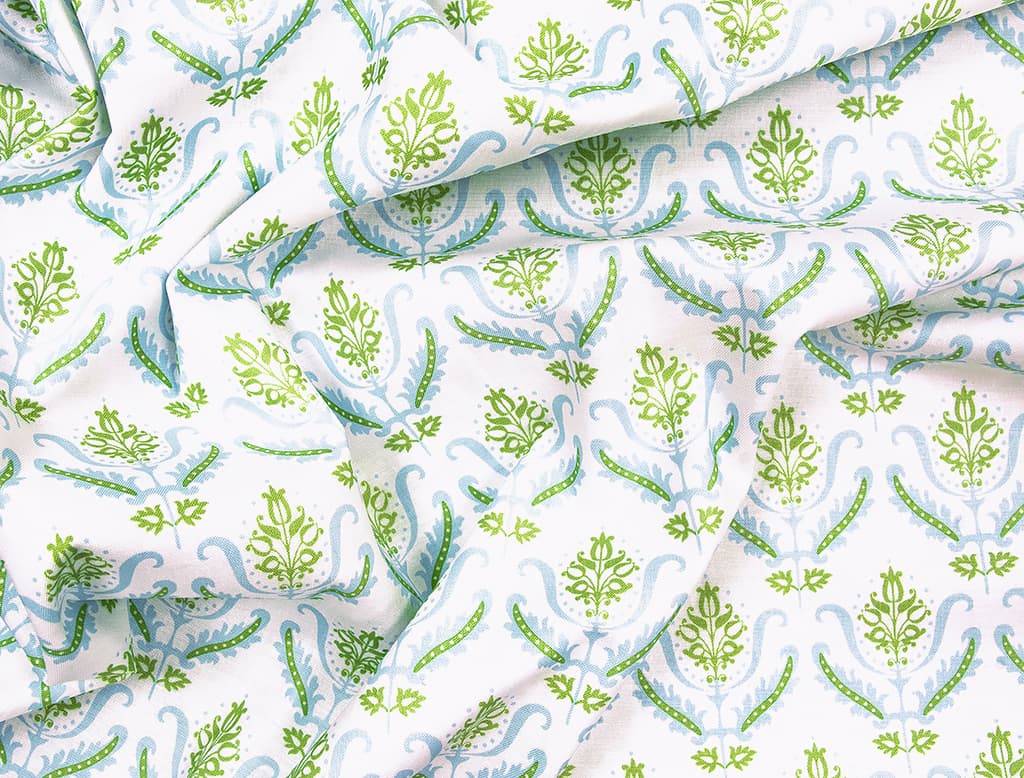 Ткань Gütermann Notting Hill (салатово-голубой цветочный узор) - №1