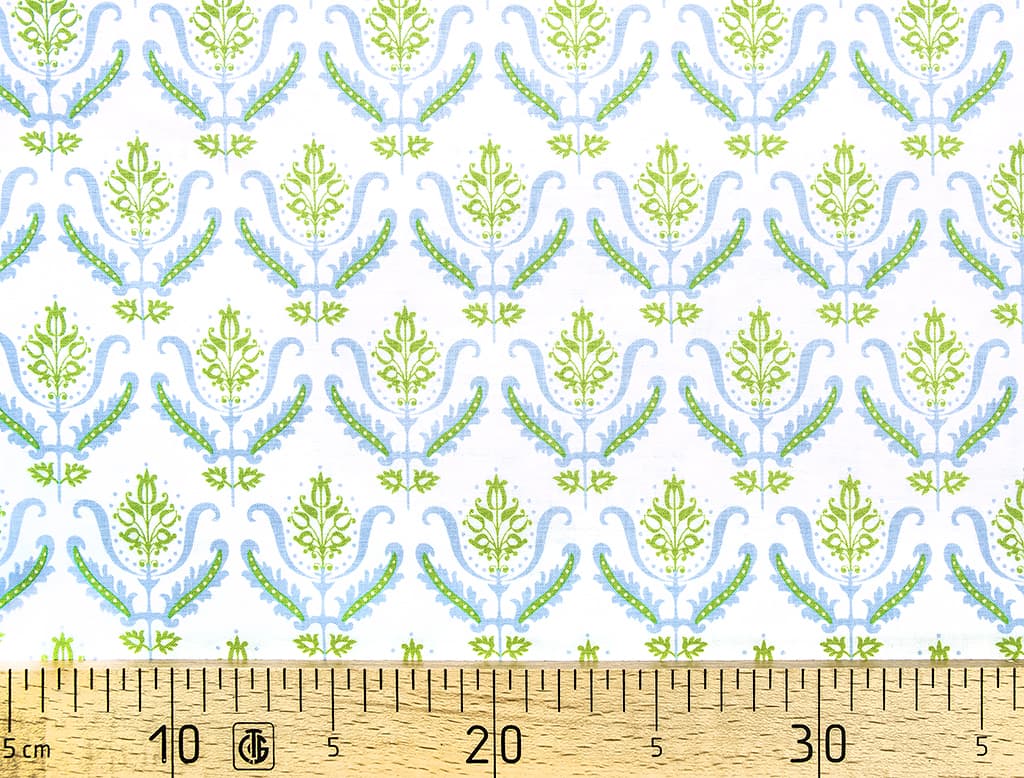 Ткань Gütermann Notting Hill (салатово-голубой цветочный узор)