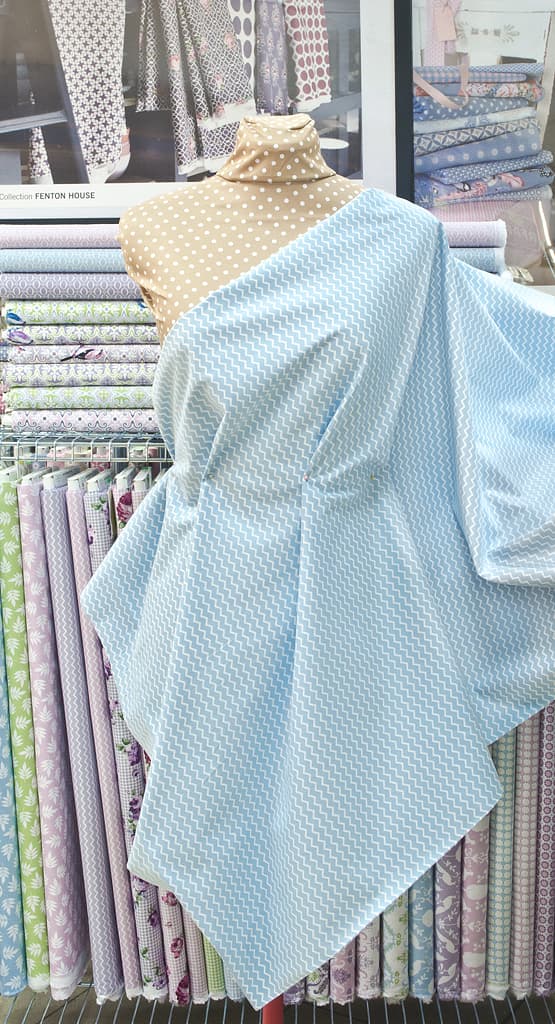 Ткань Gütermann Notting Hill (голубой/белый зиг-заг) - №2