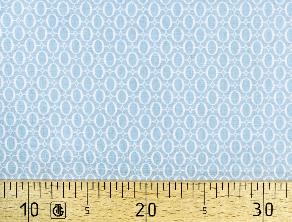 Ткань Gütermann Notting Hill (голубой/белые кольца)