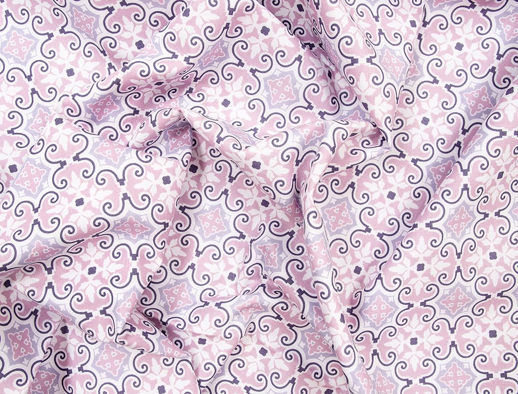 Ткань Gütermann Notting Hill (розовый/абстрактный узор) - №1