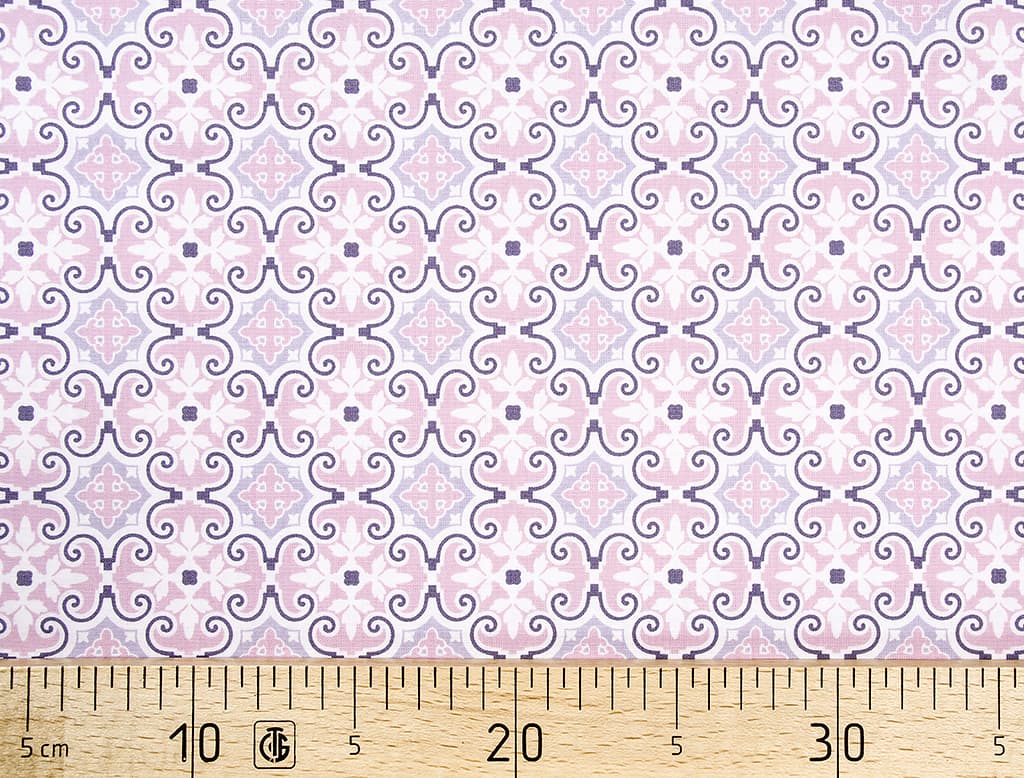 Ткань Gütermann Notting Hill (розовый/абстрактный узор)