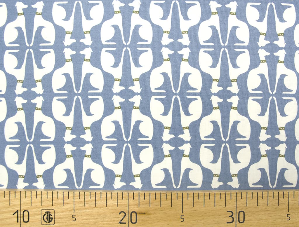 Ткань Gütermann Fenton House (голубой/белые собаки)