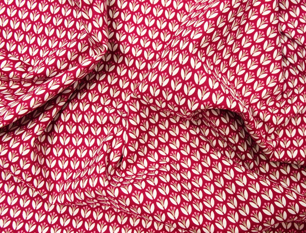 Ткань Gütermann Fenton House (красный в цветочный букет) - №1