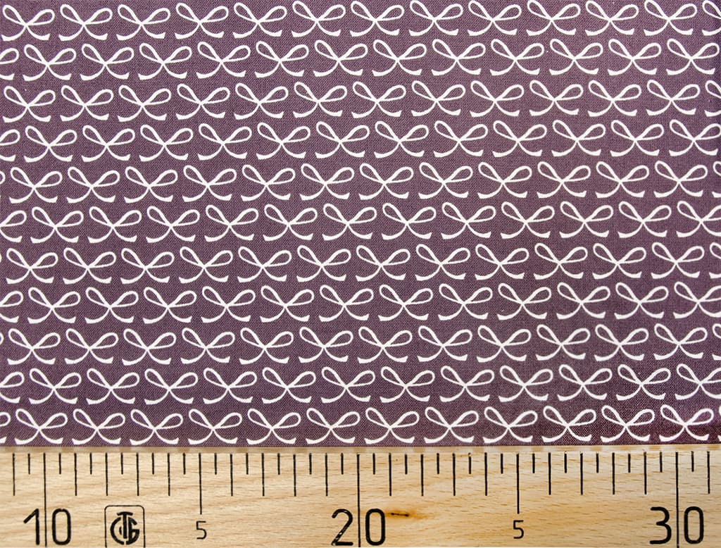 Ткань Gütermann Fenton House (сливовый в белые бантики)