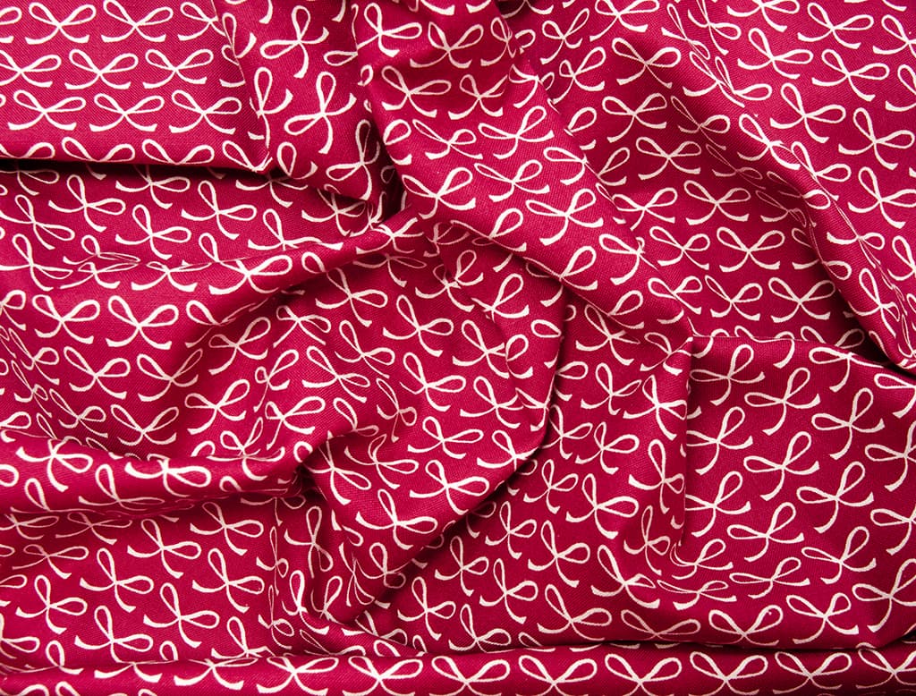 Ткань Gütermann Fenton House (красный в белые бантики) - №1