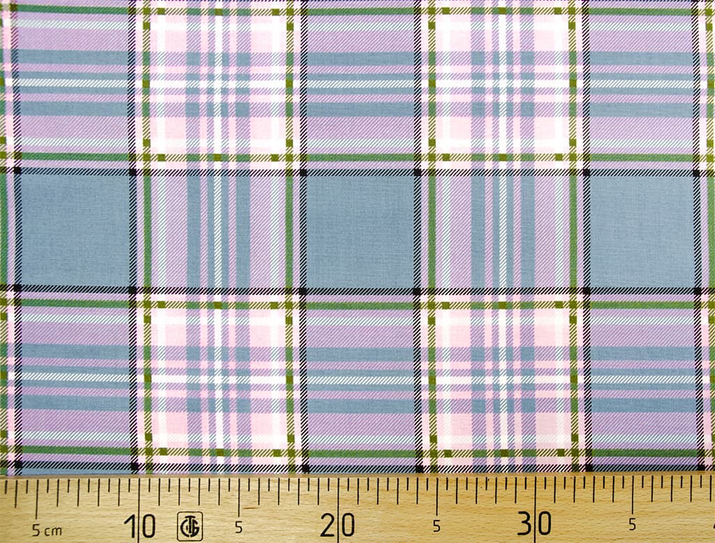 Ткань Gütermann Fenton House (голубой в клетку)