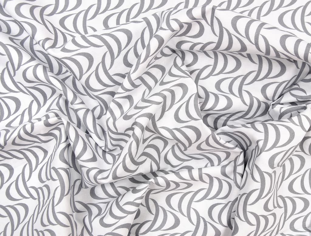 Ткань Gütermann Long Island (белый/серый рисунок) - №1