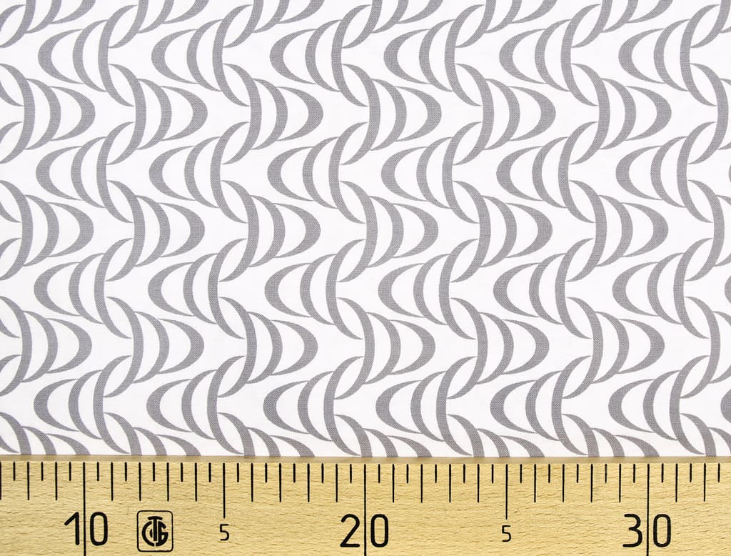 Ткань Gütermann Long Island (белый/серый рисунок)
