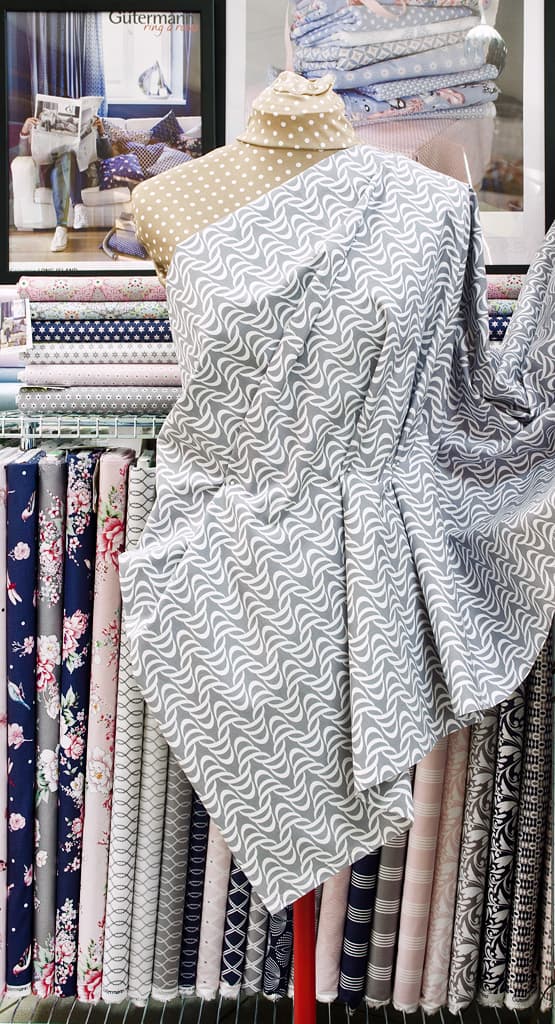 Ткань Gütermann Long Island (серый/белый рисунок) - №2