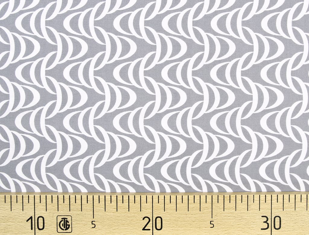 Ткань Gütermann Long Island (серый/белый рисунок)