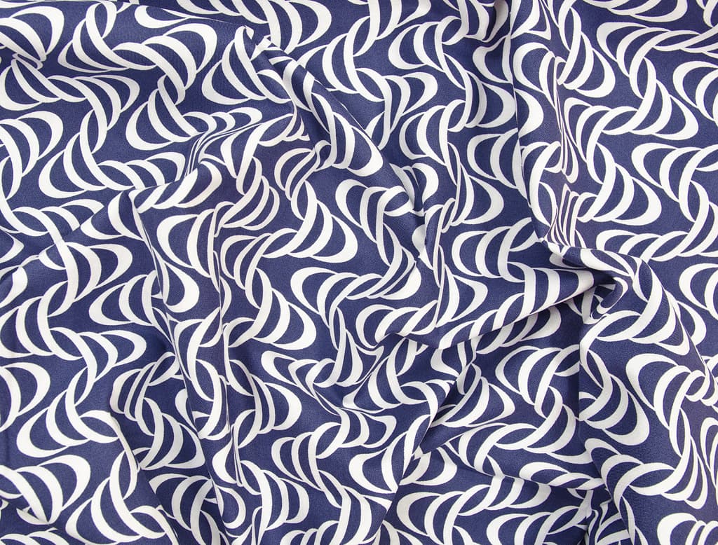 Ткань Gütermann Long Island (синий/белый рисунок) - №1