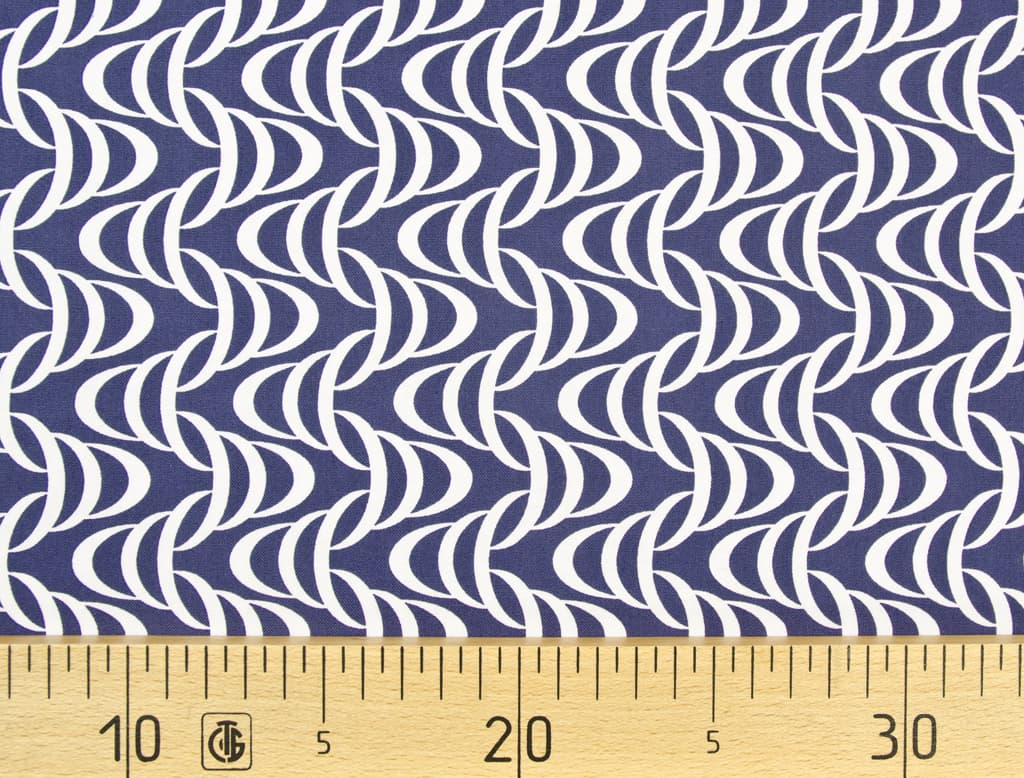 Ткань Gütermann Long Island (синий/белый рисунок)
