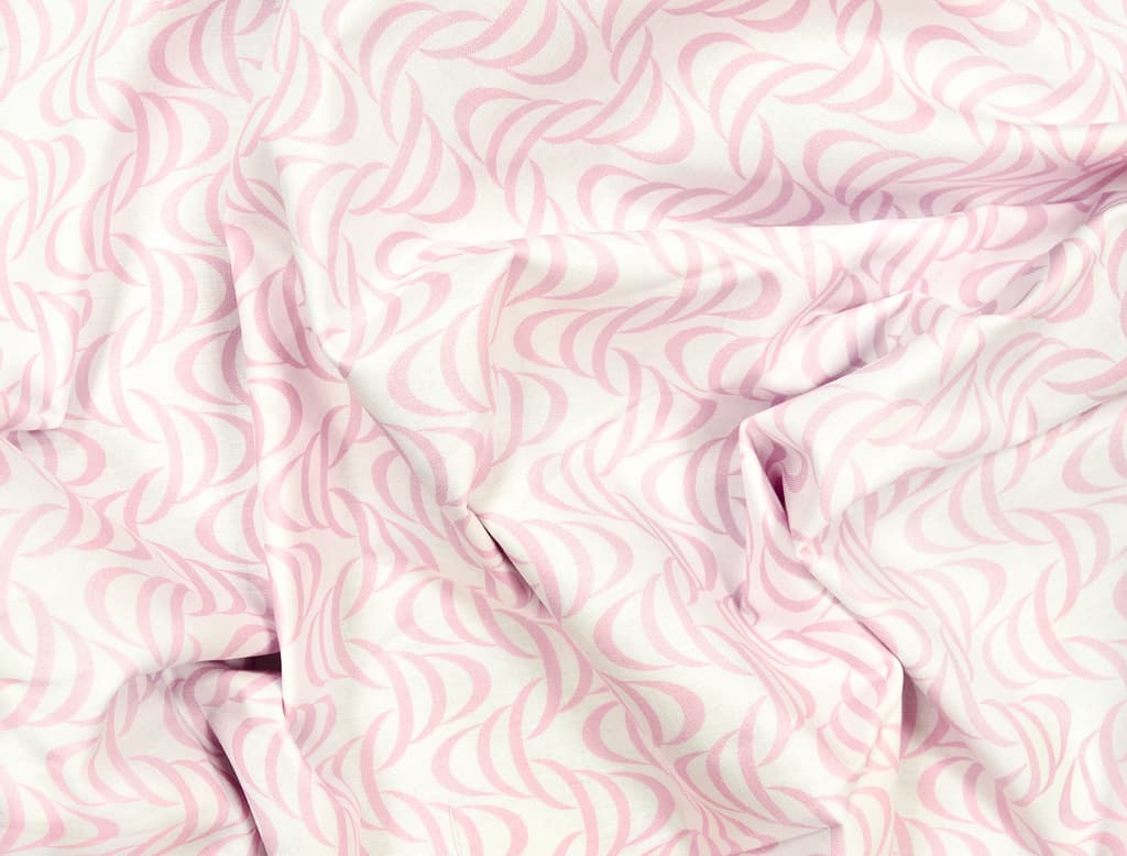 Ткань Gütermann Long Island (белый/розовый рисунок) - №1