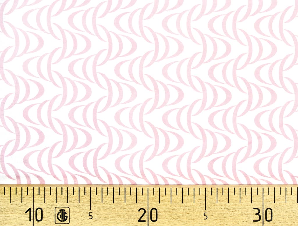 Ткань Gütermann Long Island (белый/розовый рисунок)