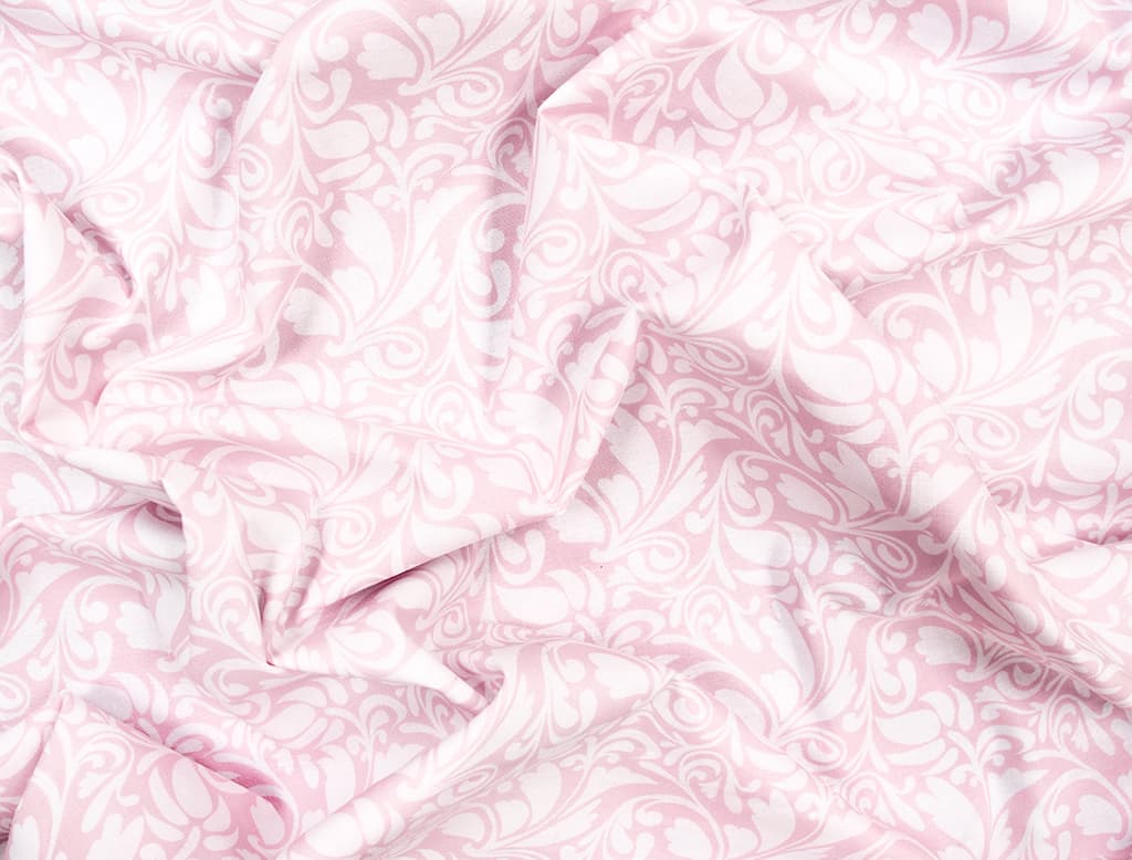 Ткань Gütermann Long Island (розовый/белые цветы) - №1