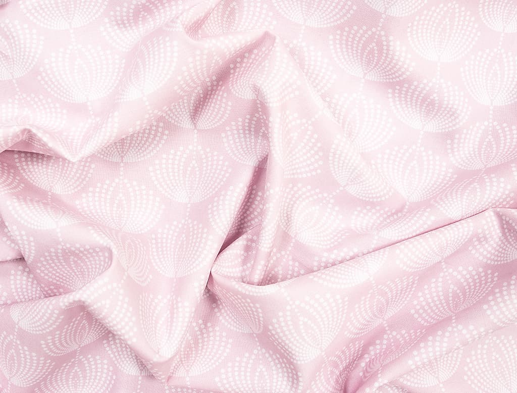 Ткань Gütermann Long Island (розовый/белые одуванчики) - №1