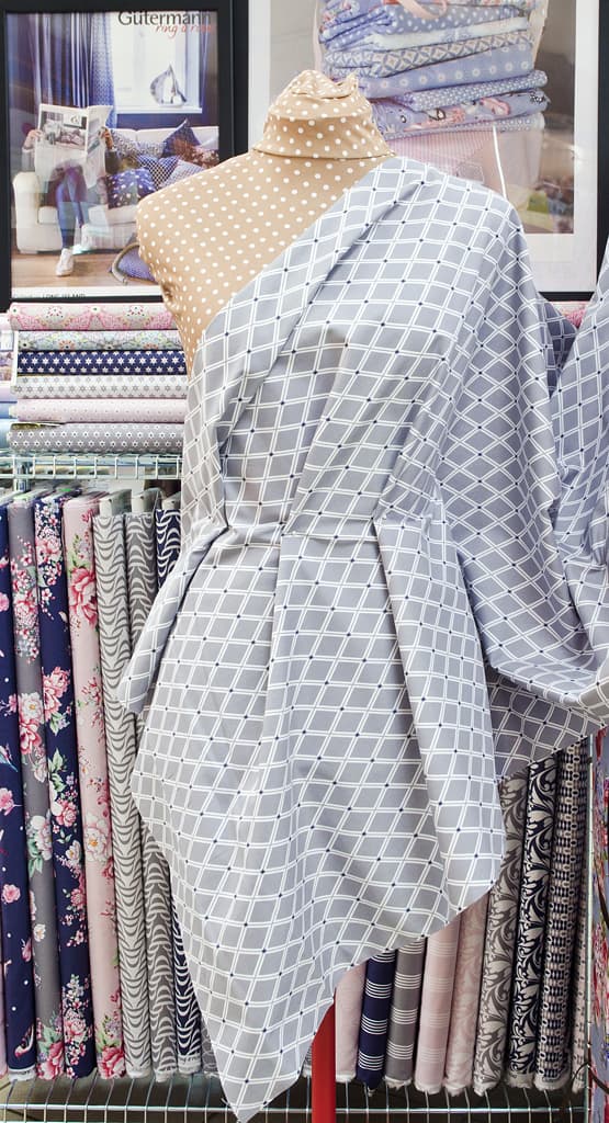 Ткань Gütermann Long Island (серый/белые ромбы) - №2