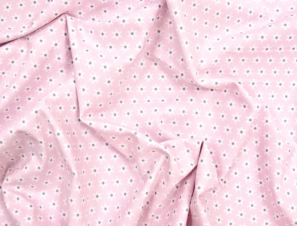 Ткань Gütermann Long Island (розовый/белые звездочки) - №1