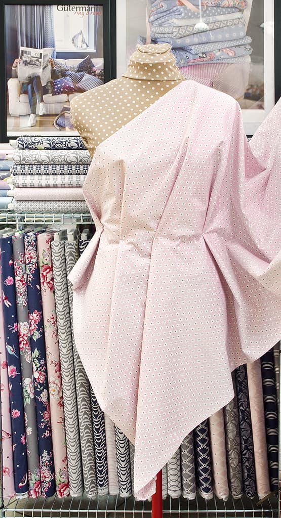 Ткань Gütermann Long Island (розовый/белые звездочки) - №2