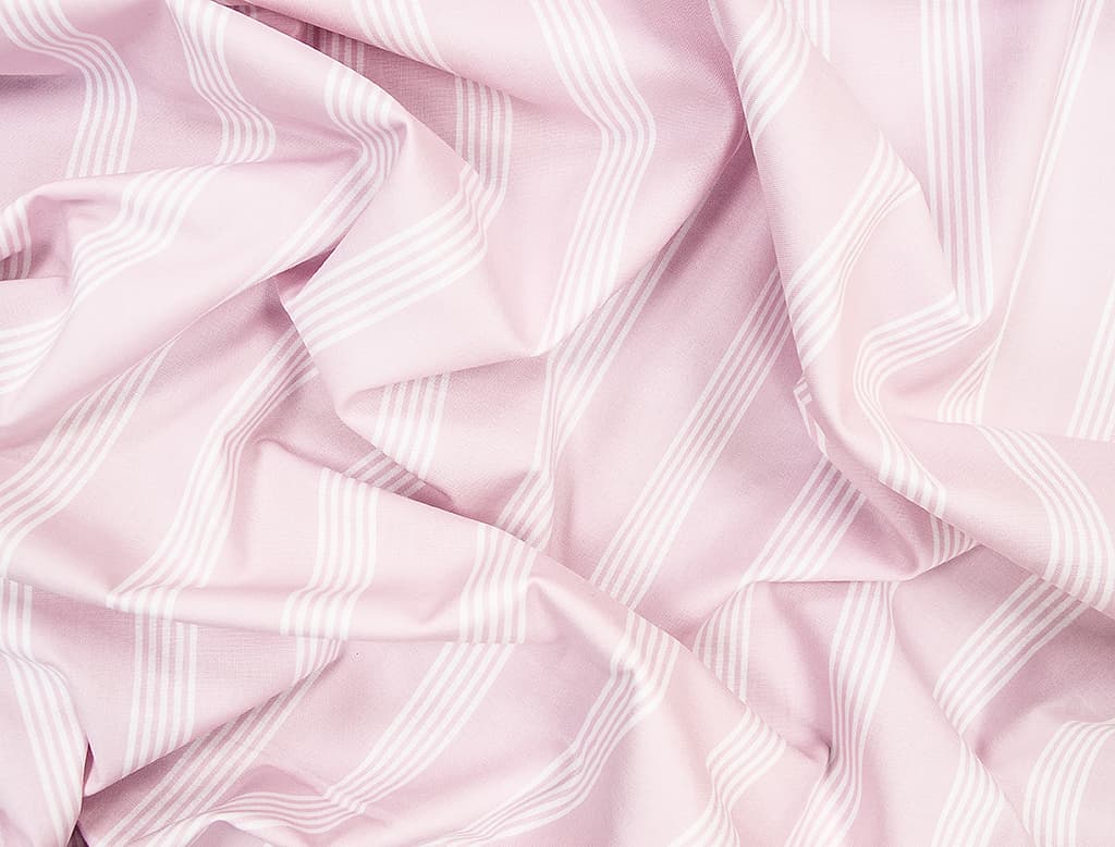 Ткань Gütermann Long Island (розовый/белые полосы) - №1